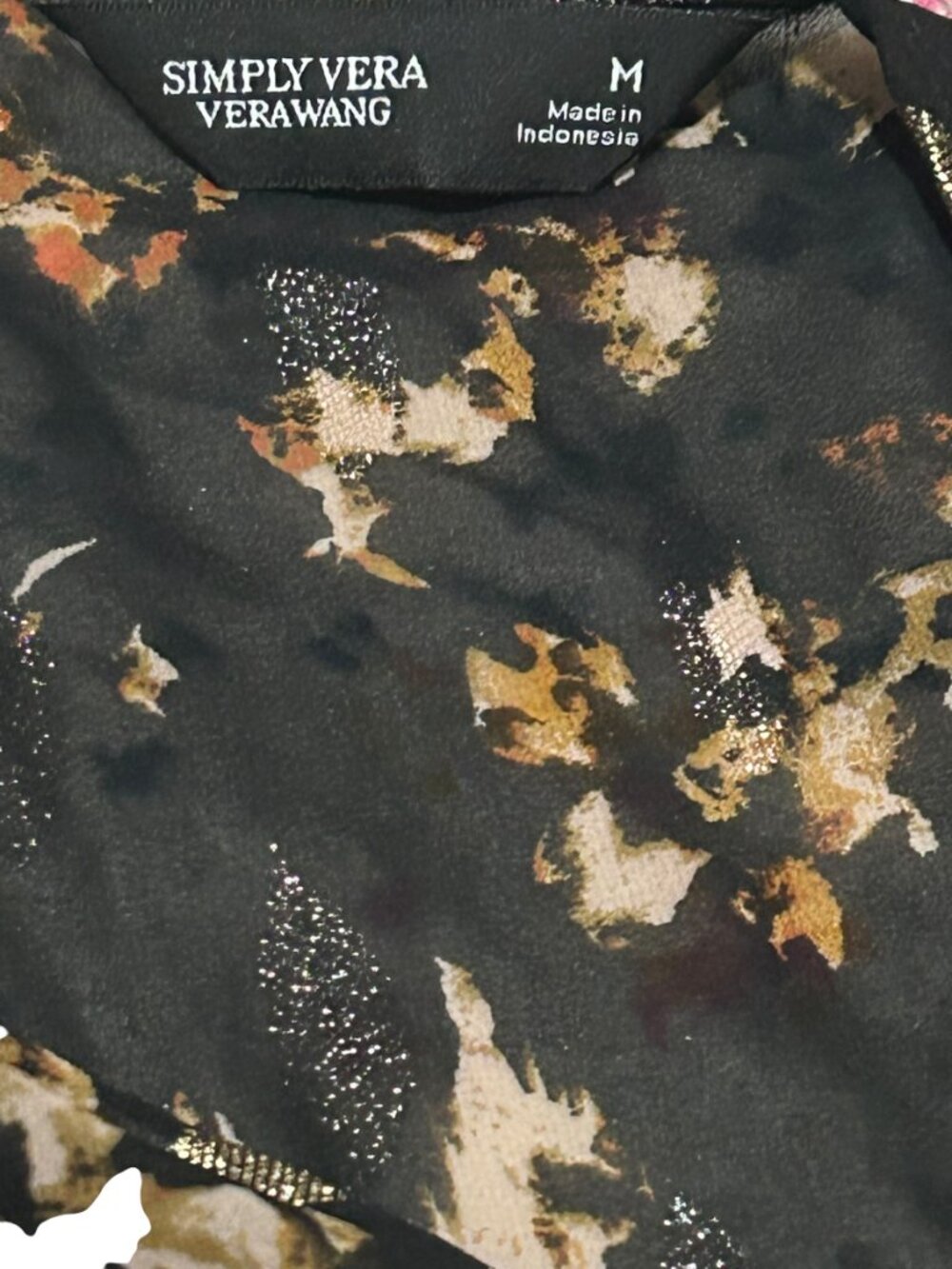 Vera Wang Black Floral Maxi Dress - Picture 4 of 5